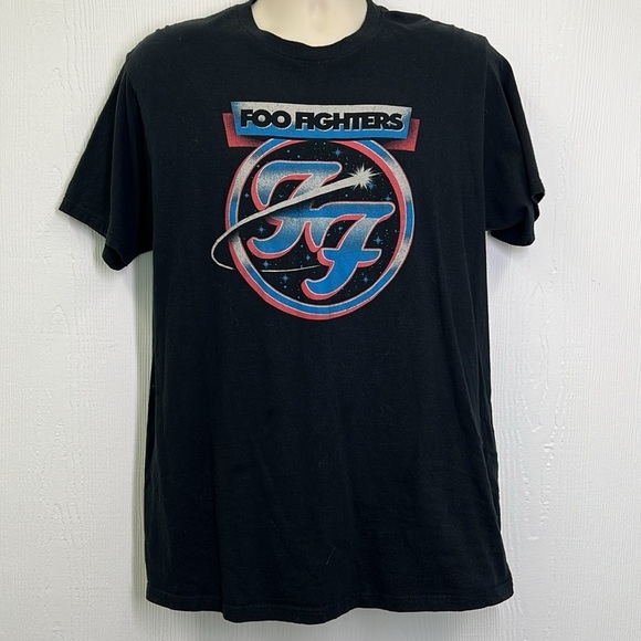 Foo Fighters - Rock Off Foo Fighters Comet Logo Black Short Sleeve T Short Large - Picture 2 of 9